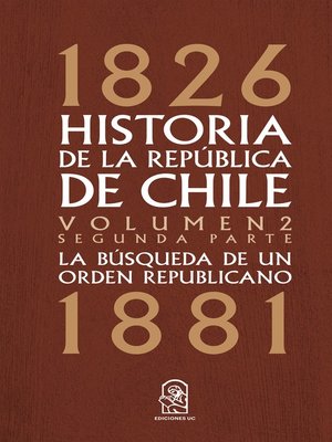 cover image of La búsqueda de un orden republicano. 1826- 1881. Volumen 2. Segunda parte